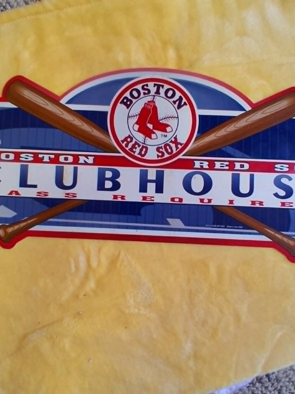 BOSTON RED SOX CLUBHOUSE SIGN-2003